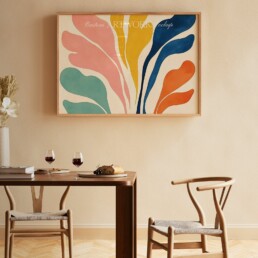 Dining Room Horizontal Frame Mockup Photoshop