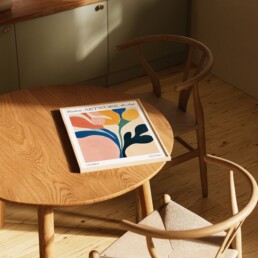 Frame on Kitchen Table Mockup