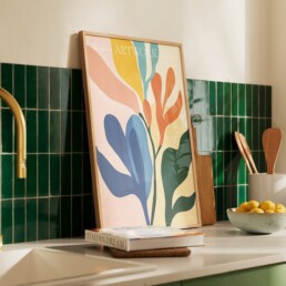 Green Kitchen Frame Mockup Photoshop